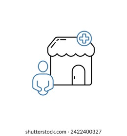 Leitbild des Apothekers. Einfache Elementgrafik. Konzept des Apothekers umrissen Symbol Design.