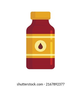 Icono de jarabe para la tos farmacéutico. Icono de vector de jarabe para tos farmacéutico aislado en fondo blanco