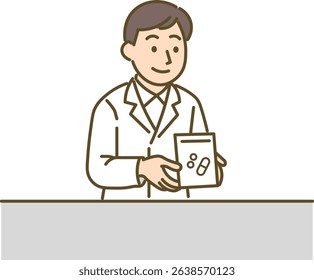Pharmacist Explaining Medication Illustrator set
