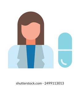 Pharmacist Flat Icon Design For Personal nad Commercial Use