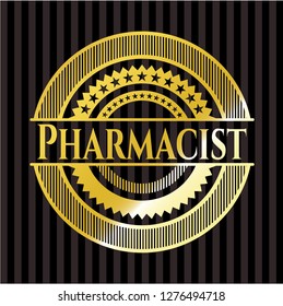 Pharmacist golden badge or emblem