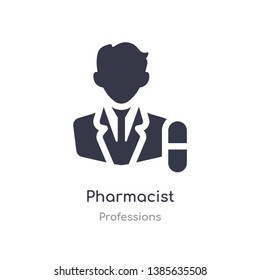 pharmacist icon. isolated pharmacist icon vector illustration from professions collection. editable sing symbol can be use for web site and mobile app