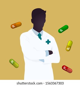 Pharmacist icon logo vector design