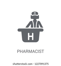 Pharmacist icon. Trendy Pharmacist logo concept on white background from Professions collection. Suitable for use on web apps, mobile apps and print media.
