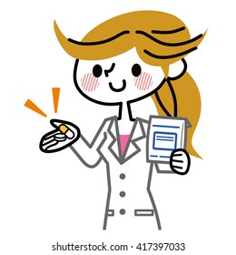 Pharmacist and medicine.