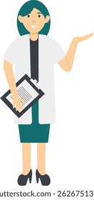 Pharmacist People Character in Cartoon Design. Isolated Vector Illustration