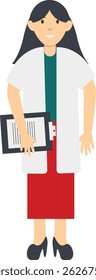 Pharmacist People Character in Cartoon Design. Isolated Vector Illustration