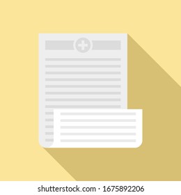 Pharmacist prescription icon. Flat illustration of pharmacist prescription vector icon for web design