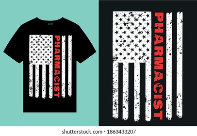 Vector de diseño de camisetas de marca farmacéutica