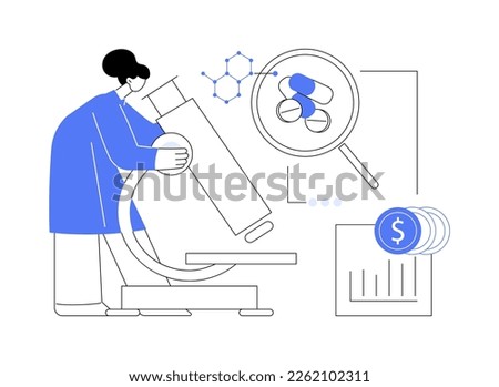 Pharmacological business abstract concept vector illustration. Pharmacological industry, pharmaceutical business, medicine research and production, pharmacy network, corporation abstract metaphor.