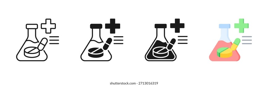 Pharmacology Icon, Multi Styles Icon Set
