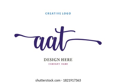 pharmacy AAT letter logo is simple, easy to understand and authoritative