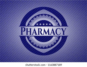 Pharmacy badge with jean texture