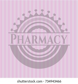 Pharmacy badge with pink background