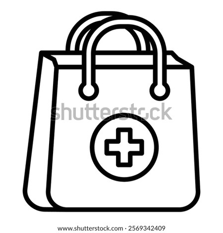 Pharmacy Bag Icon Element For Design