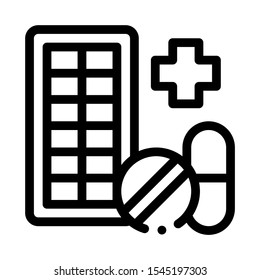 Pharmacy Biohacking Icon Vector Thin Line. Contour Illustration