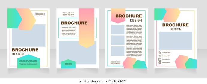 Diseño del folleto en blanco de farmacia. Plantilla de afiches vertical con espacio de copia vacío para texto. Recopilación de informes corporativos prefabricados. Volante editable 4 páginas de papel. Myriad Pro, fuentes ariales usadas
