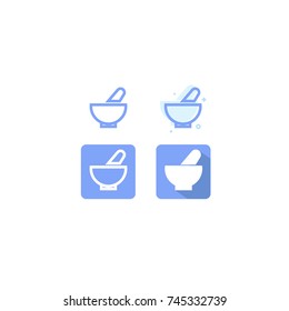 Pharmacy. blue icons used in hospital. on white background. web. Symbols. vector illustration. Medical