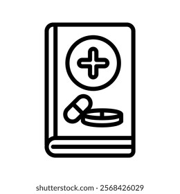 Pharmacy Book line icon , vector, pixel perfect, illustrator file