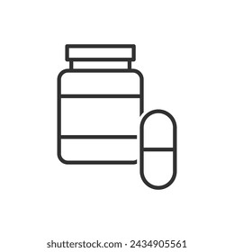 Icono de la botella de farmacia - Icono del suplemento