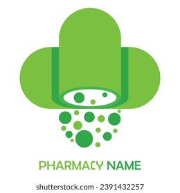 pharmacy brand with pill icon - corporate design