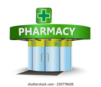 Pharmacy building as a concept symbol