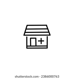 A Pharmacy Building Line Icon