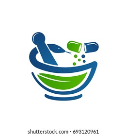 pharmacy and capsule logo icon vector template