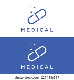 Pharmacy capsule medicine logo,logo for drug store, pharmacy,medical,doctor,plus symbol.