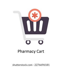Iconos planos de la TARJETA FARMACÉUTICA. Material gráfico simple