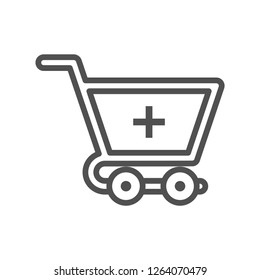 Pharmacy Cart Vector Icon