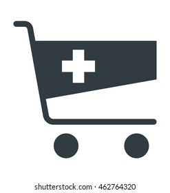 Pharmacy Cart Vector Icon