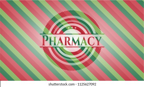 Pharmacy christmas emblem.