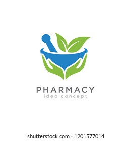 Pharmacy Concept Logo Design Template 