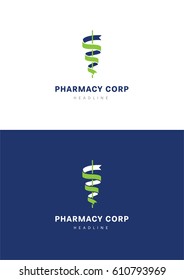 Pharmacy corporation logo template.
