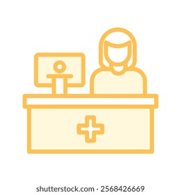 Pharmacy Counter duotone line icon , vector, pixel perfect, illustrator file