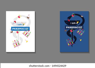 pharmacy cover book vector design 01
