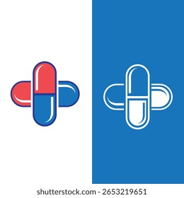 Pharmacy Cross Logo - Medical Healthcare Symbol