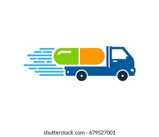 Pharmacy Delivery Icon Logo Design Element