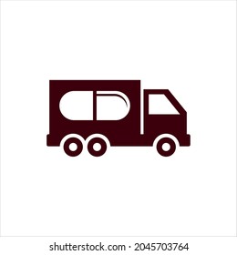 Pharmacy Delivery Truck Box Vector Template