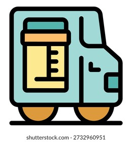 Pharmacy delivery truck transporting medication and prescription drugs, ensuring timely access to essential healthcare supplies