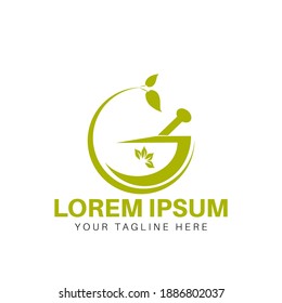 Pharmacy doctor hospital medical health care fresh ayurveda illustration vector logo design.