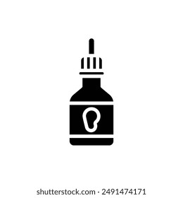 Pharmacy Ear Dropper Filled Icon Vector Illustration