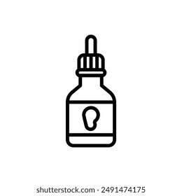 Pharmacy Ear Dropper Outline Icon Vector Illustration