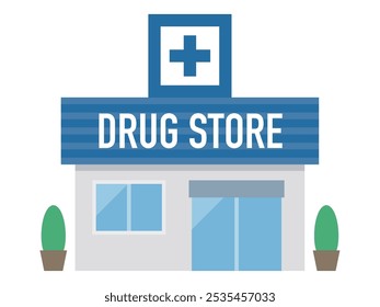 Apotheke außen einfache Vektorgrafik
