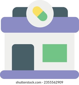 estilo de diseño de icono plano de farmacia 