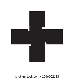 Pharmacy glyph icon. Urban infrastructure vector sign, pictogram, illustration. Isolated on white background.
