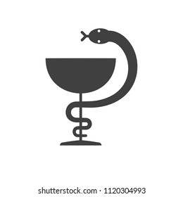 Pharmacy Glyph Vector Icon. Isolated on the White Background. Editable EPS file. Vector illustration.