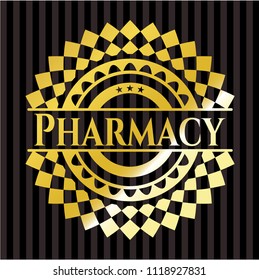 Pharmacy gold shiny badge