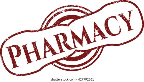 Pharmacy grunge style stamp